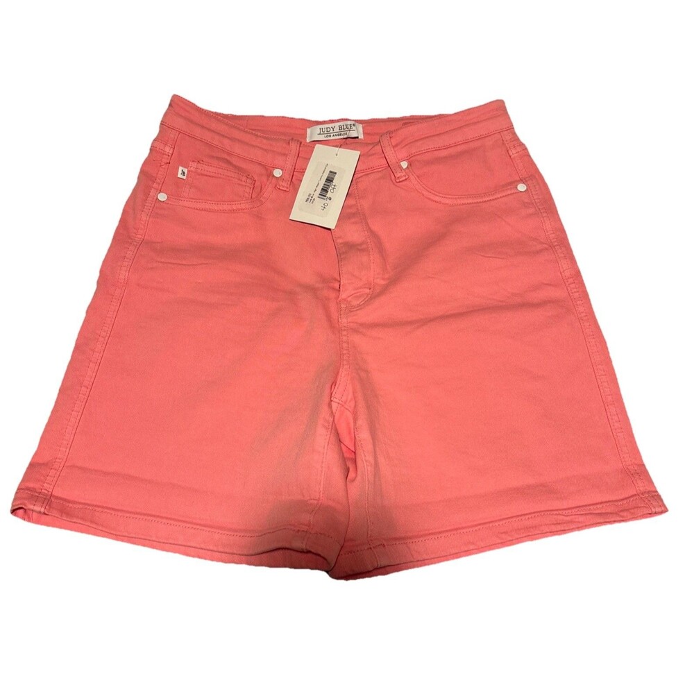 Judy Blue Junior’s Pink Denim Shorts Size XL - Picture 1 of 16